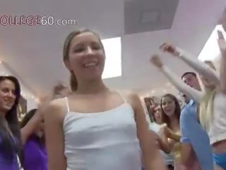 Group of fine girls fucking on college