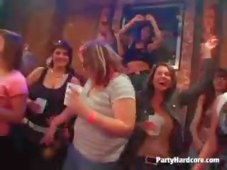 Foxy teen sluts having wild xxx clip at night club dirty video party
