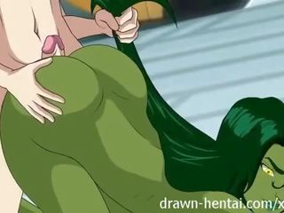 Καυτά τέσσερα hentai - she-hulk κάστινγκ