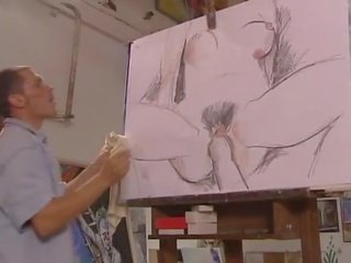 Γερμανικό καλλιτέχνης fucks του ξανθός/ιά μοντέλα. γροθιά