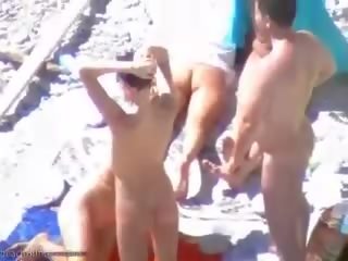 Sunbathing Beach Sluts Have Some Teen Group porn Fun