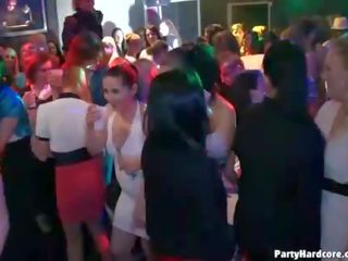 Drunk concupiscent Girls Get Felt Up At A Nightclub Disco