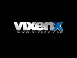 Vixenx Two elite brunette teens blowjob and sex film threesome
